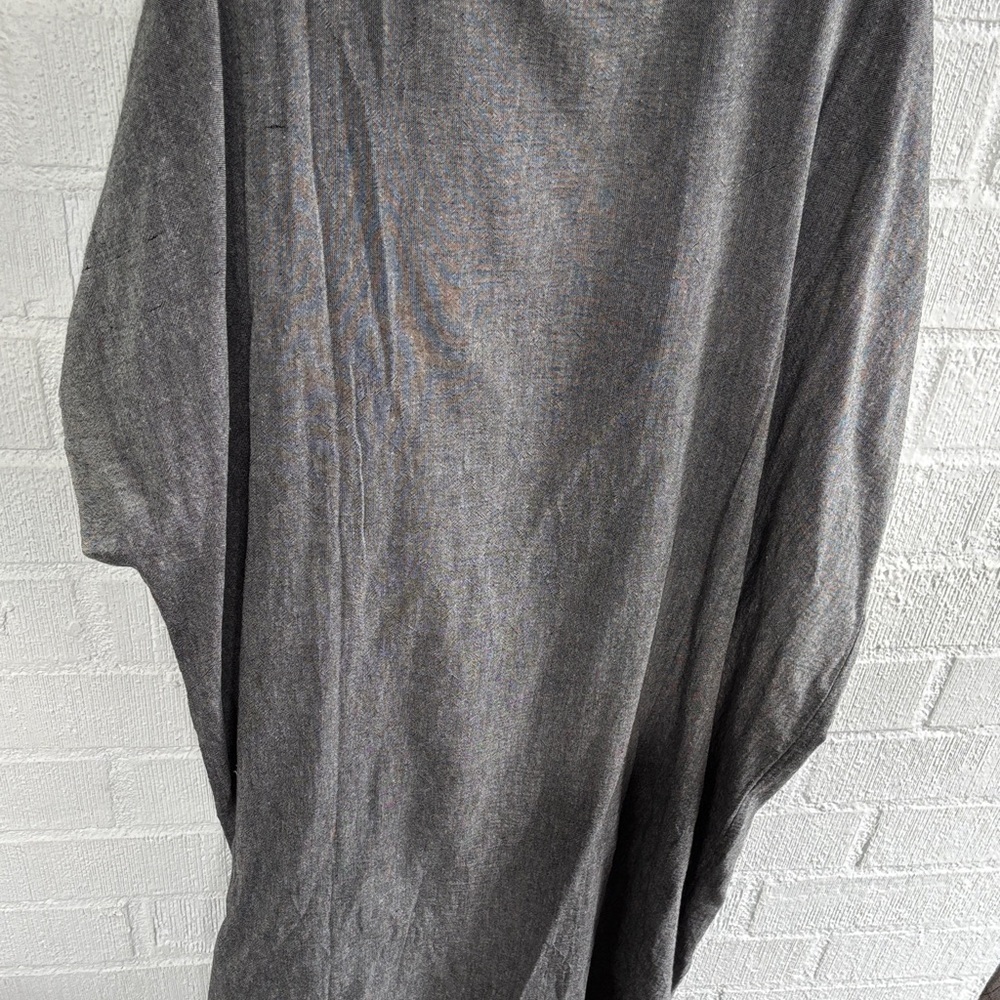 Loom Sleeveless Cotton Long Gray Kimono sz OS - Picture 6 of 6